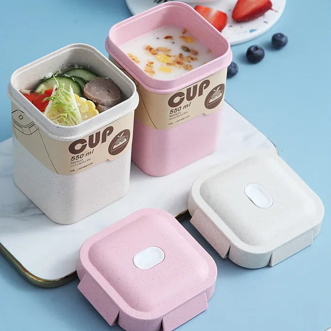 oîtes à soupe 600ml avec soupes chaudes rose blanche