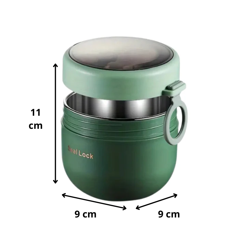 boite isotherme bento verte 600ml avec dimensions