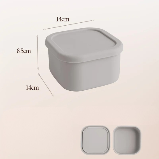 Boîte à Lunch Carrée en Silicone Alimentaire (800 ml)