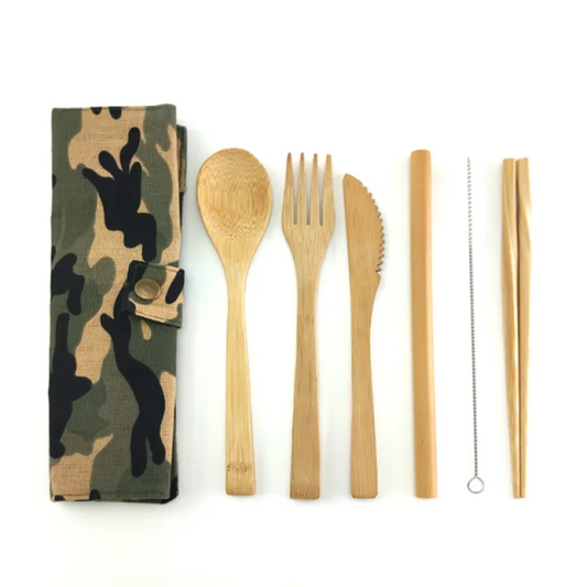 couvert en bambou camouflage