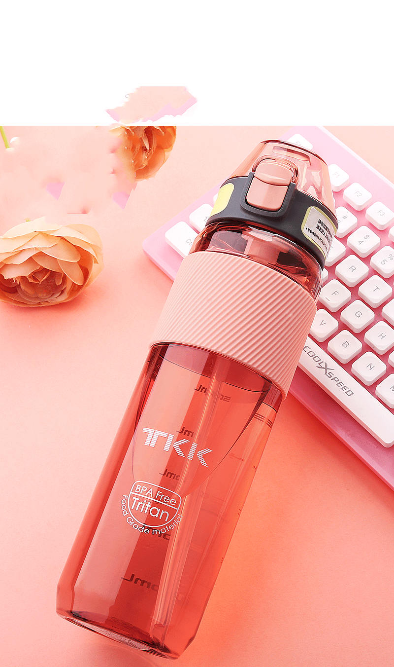 Gourde Sport Transparente Rose