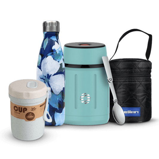 set repas nomade bleu