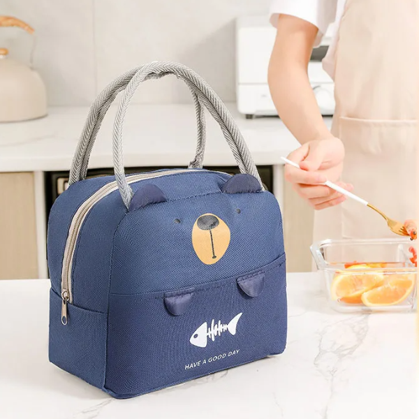 lunch bag enfant ours bleu pratique