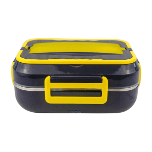 lunch box chauffante electrique noire et jaune voiture et camion