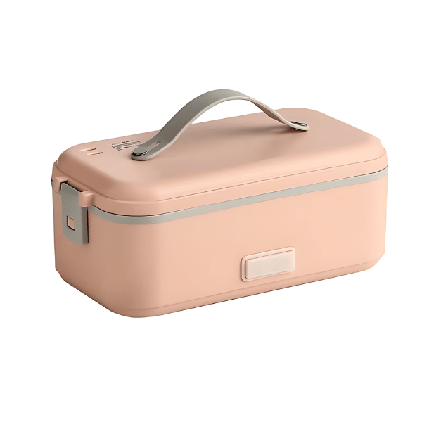 lunch box chauffante electrique rose  compartiment simple