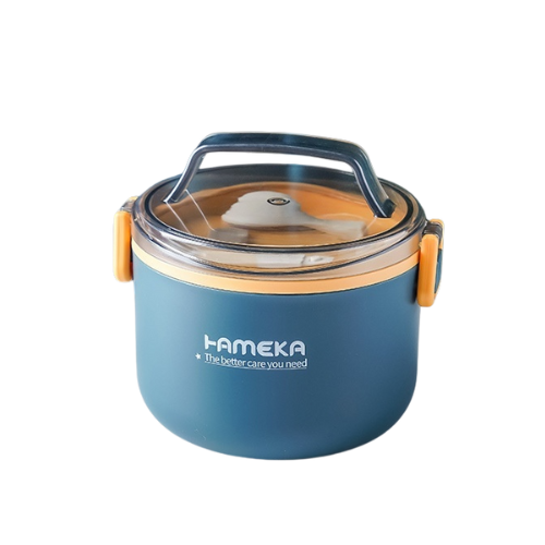 Lunch Box Compartimentée Inox Bleue