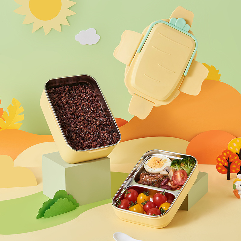 Lunch Box Inox Compartimentée Verte
