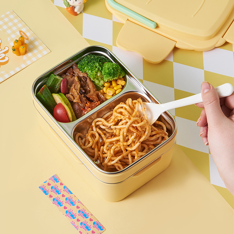 Lunch Box Inox Compartimentée Verte