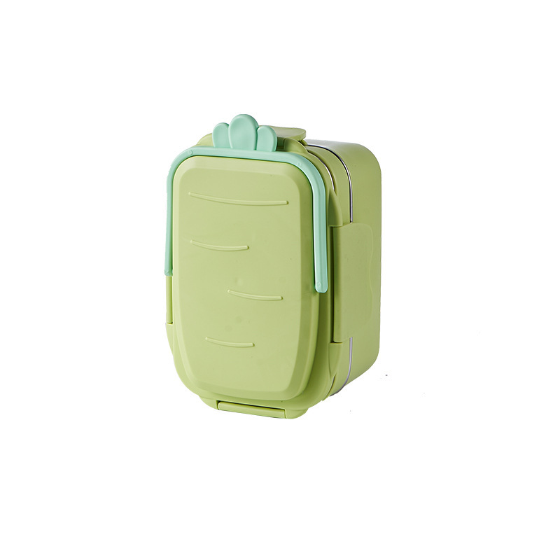 Lunch Box Inox Compartimentée Verte