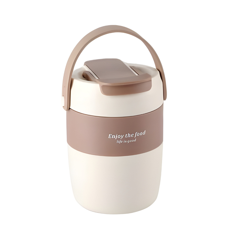 lunch box pour soupe marron