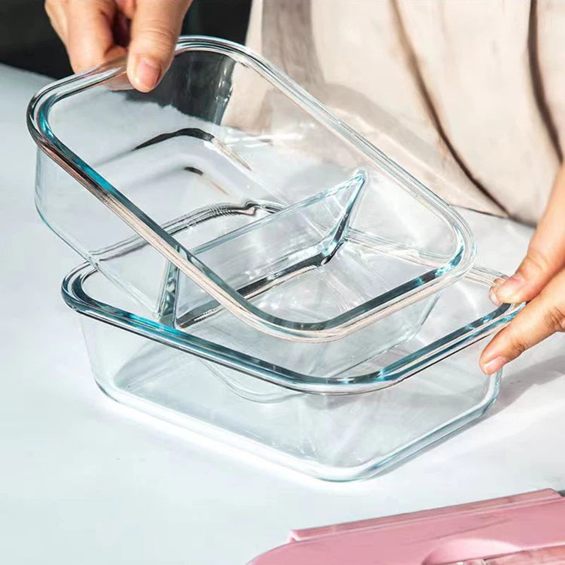 Lunch Box en Verre Cristal à Compartiments