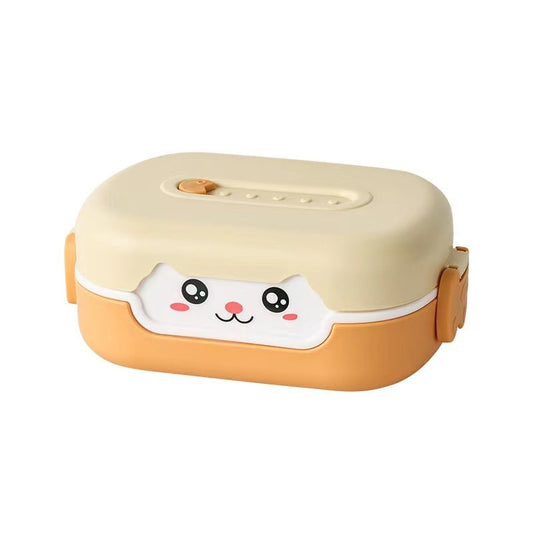 lunch box chaton beige fond transparent