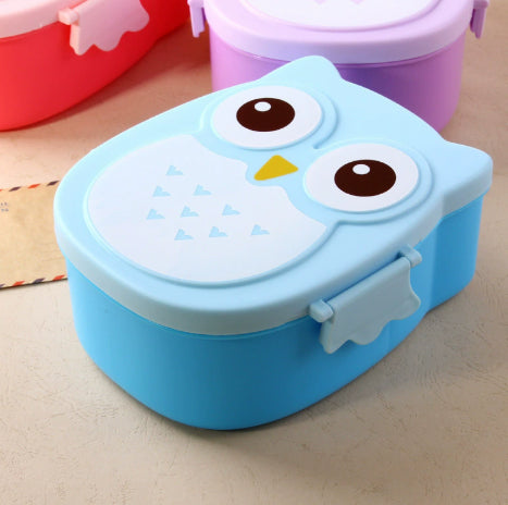 lunch box hibou bleu