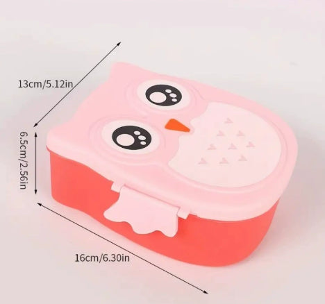 lunch box hibou rose