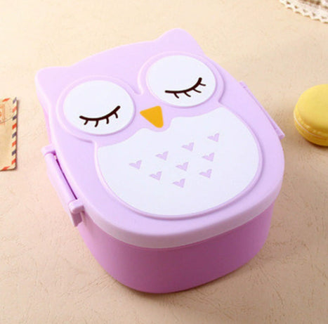 lunch box hibou violet