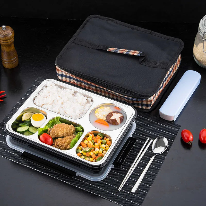 lunch box compartimentée avec aliments chaud et froid