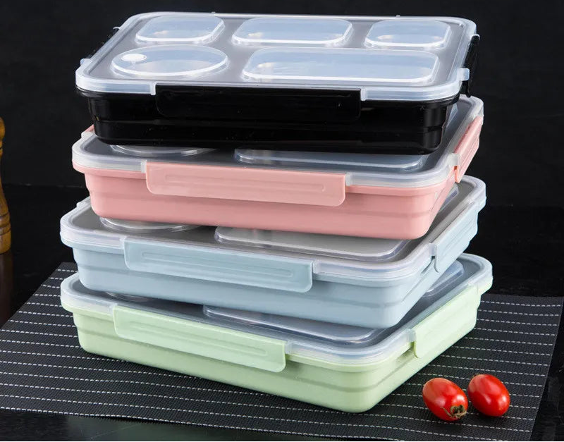 lunchbox compartimentée en plusieurs couleurs