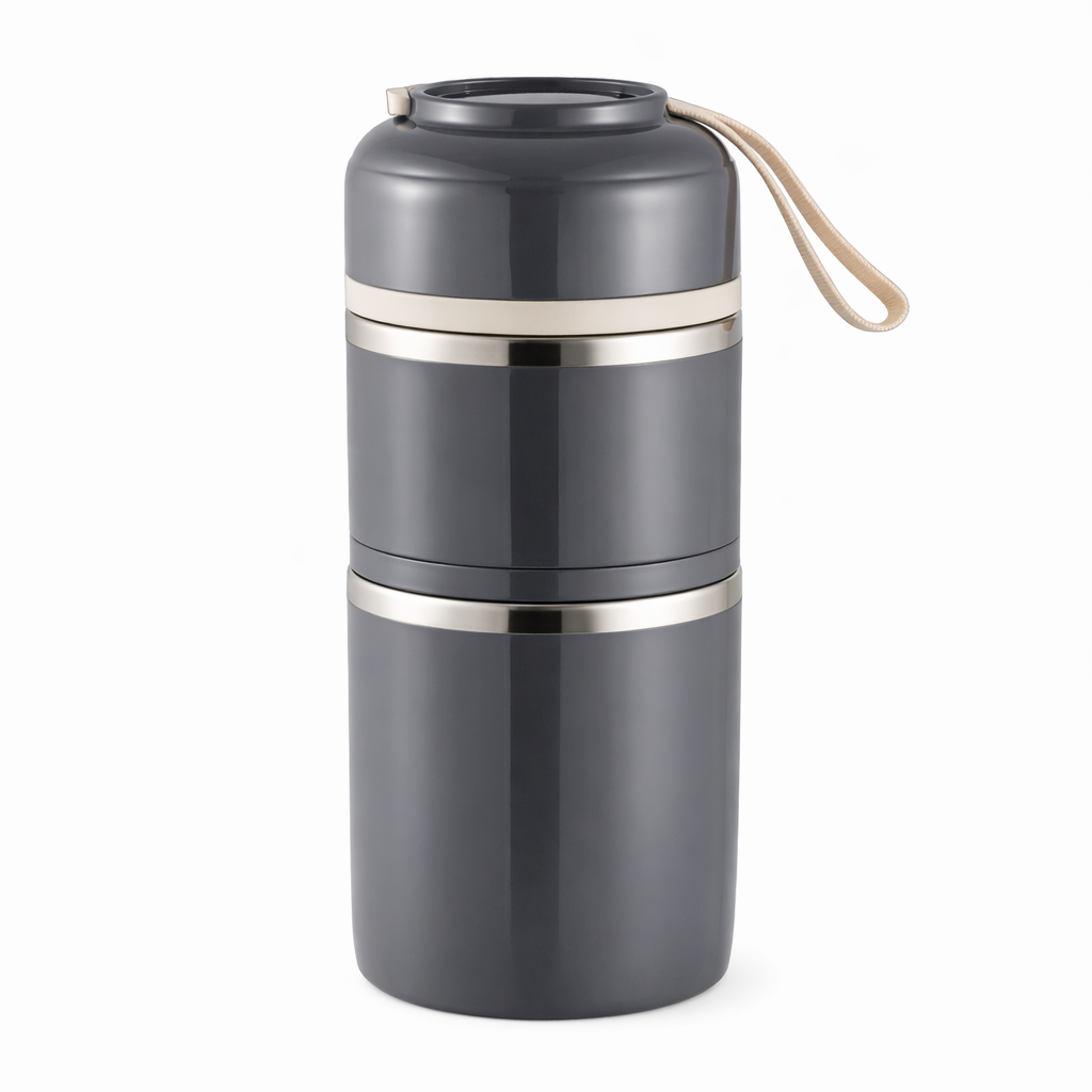 lunchbox grise trois étages