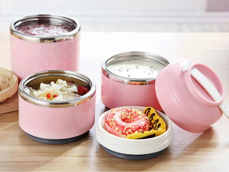 lunchbox rose à trois étages