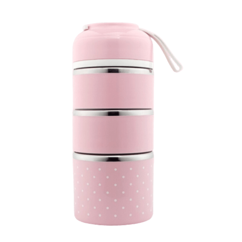 lunchbox trois étages rose