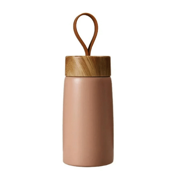 PHILORN Tasse Café Voyage 400ml Isotherme Double Paroi Avec Couvercle Et Paille - Rose