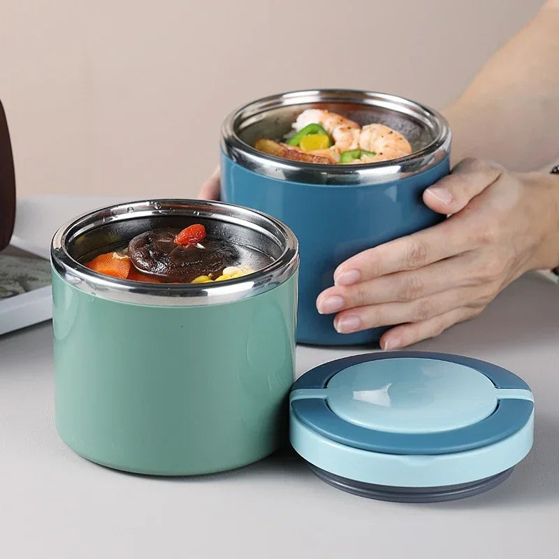Pot Alimentaire Isotherme en Inox avec Poignée (630 ml / 1000 ml)