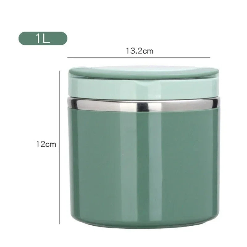 Pot Alimentaire Isotherme en Inox avec Poignée (630 ml / 1000 ml)