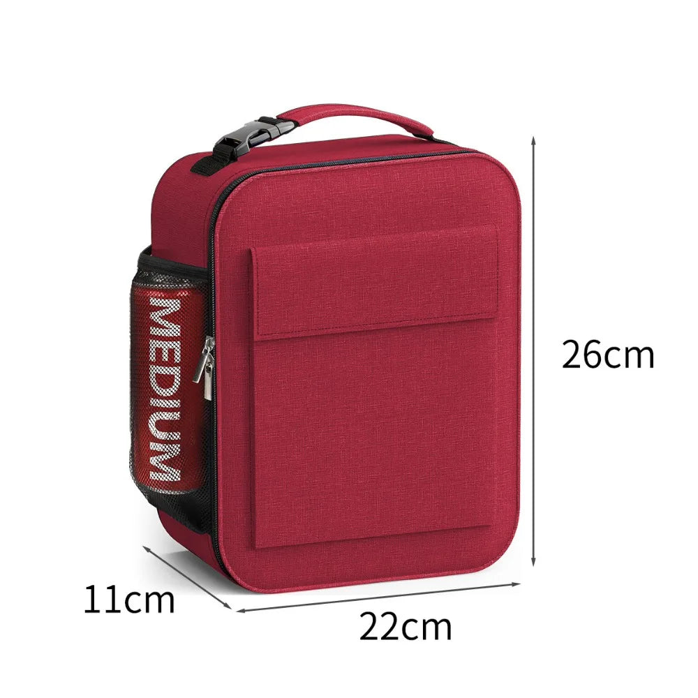 Sac Déjeuner Isotherme en Tissu Oxford avec Poche Latérale