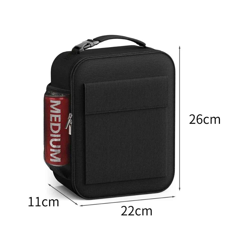 Sac Déjeuner Isotherme en Tissu Oxford avec Poche Latérale