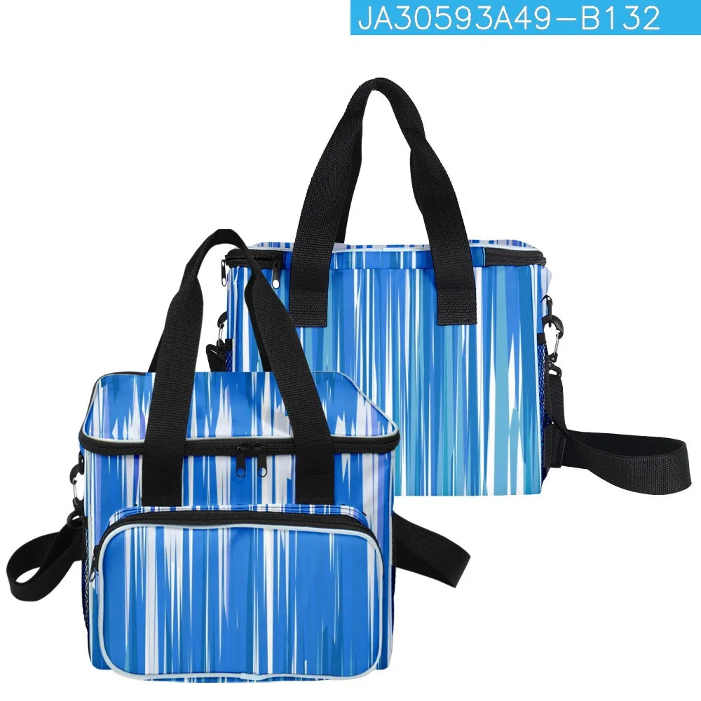 Sac Déjeuner Isotherme à Bandoulière Motifs Abstraits