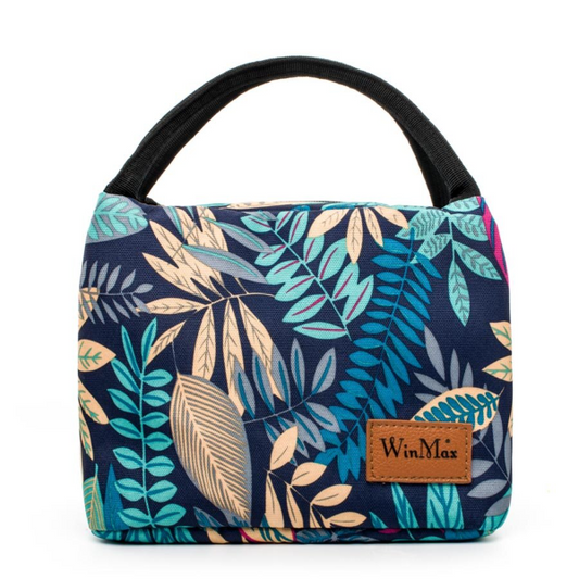 sac repas isotherme feuilles multicolores