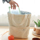 Sac Déjeuner Isotherme en Toile Beige à Cordon