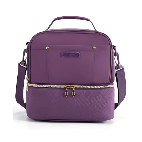 sac isotherme violet à double compartiment