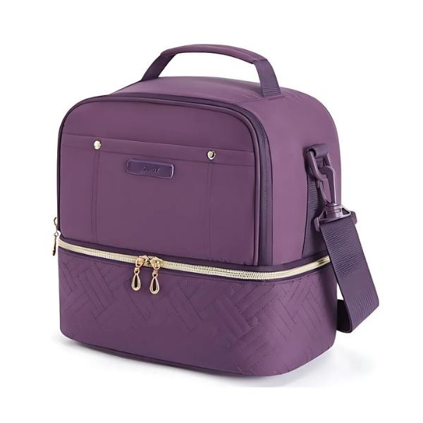 sac isotherme violet double compartiment