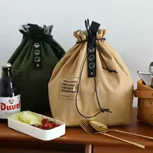 Sac repas tissu cordon étanche