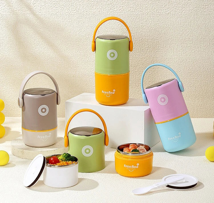 Thermos Alimentaire & Tasse à Soupe Double Étage (580ml / 820ml)