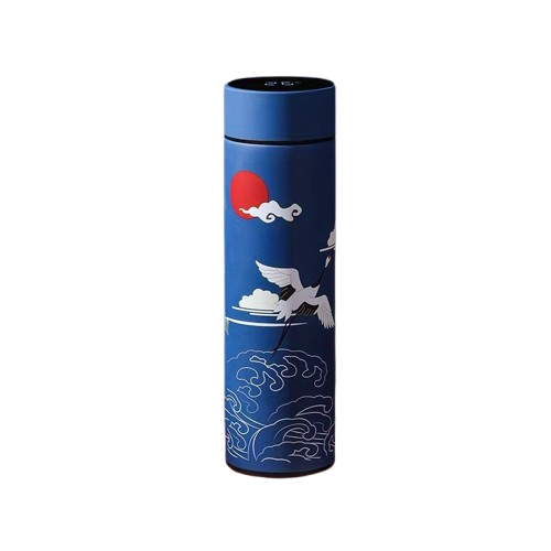 thermos japonais élégant bleu