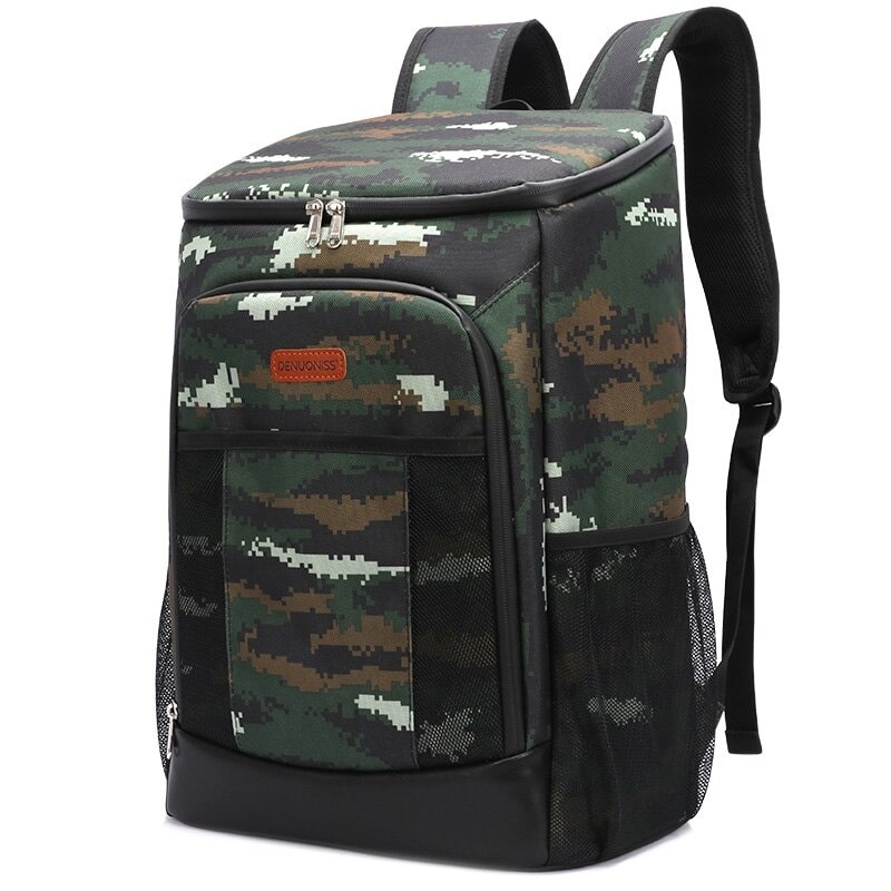 sac à dos isotherme motif camouflage vert militaire 30 litres