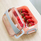 lunch box double couche rose fruits