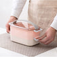 lunch box double couche rose