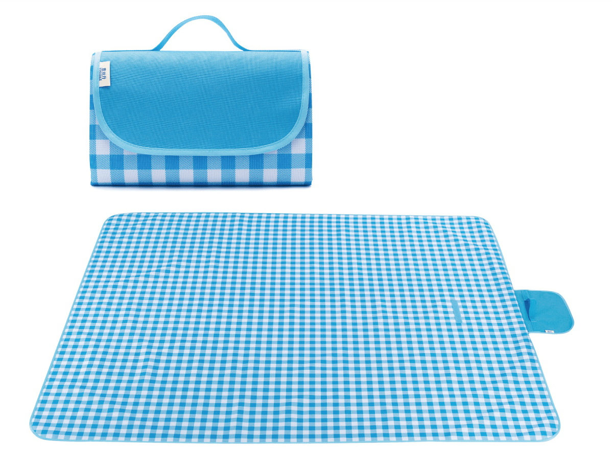 couverture bleu picnic impermeable