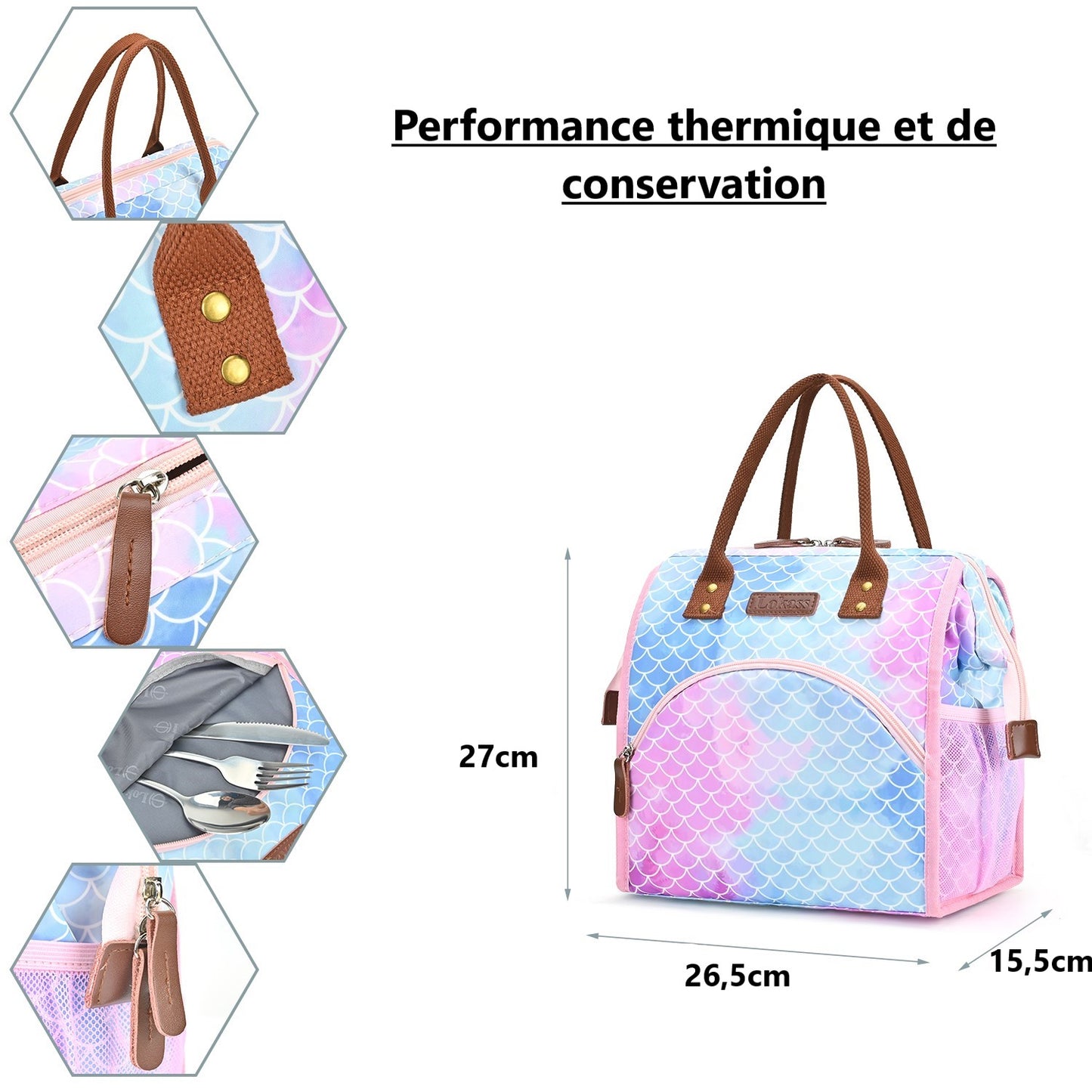 dimensions sac glaciere isotherme femme