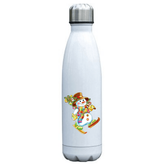 gourde en acier inoxydable bonhomme de neige