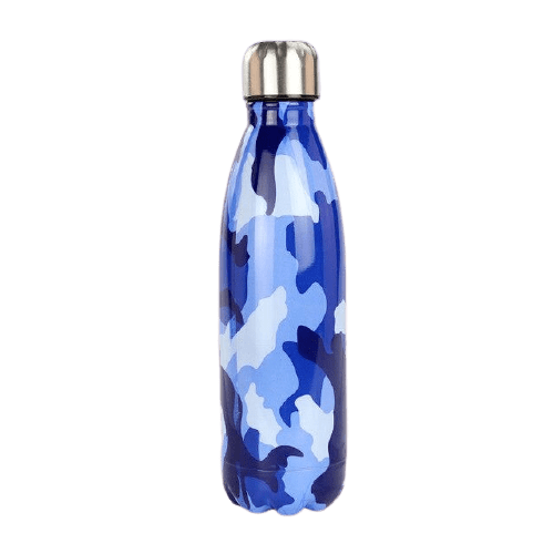 Bouteille isotherme 500 ml camouflage bleu