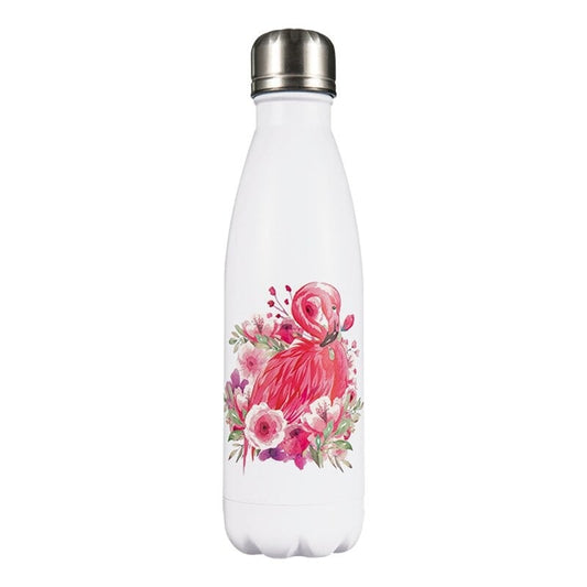 Bouteille isotherme 500 ml flamant et roses