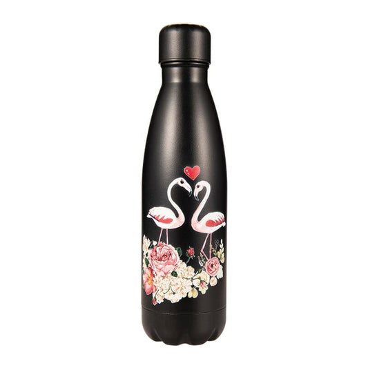 Bouteille isotherme 500 ml flamant rose amoureux