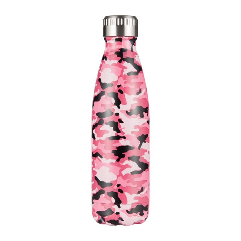Bouteille isotherme 500 ml militaire rose