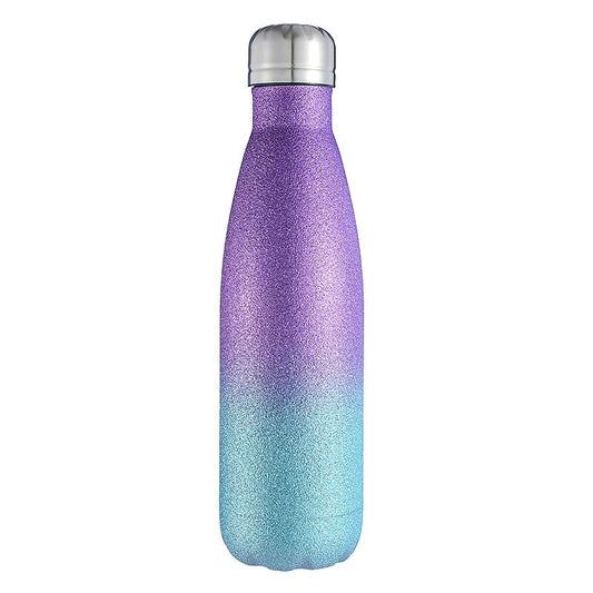 bouteille isotherme paillette bleue et violette