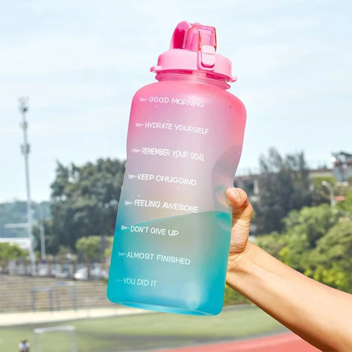 bouteille d'eau grande capacité motivation sport