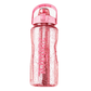 bouteille transparente rouge